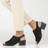 Leather sandals Filippo DS4475/24 BK black