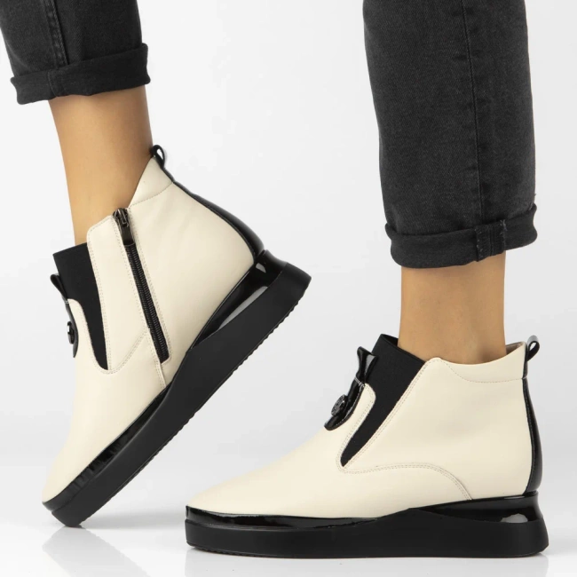 Leather ankle boots Filippo DBT7392/25 BE beige