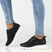 Skórzane sneakersy Filippo DP6849/25 BK czarne