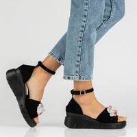Leather sandals Filippo DS4456/23 BK black