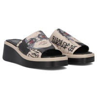 Skórzane klapki Filippo DK6820/25 BE beżowe