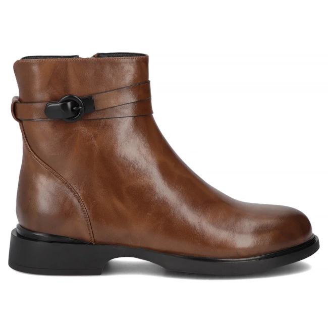 Skórzane botki Filippo DBT7357/25 BR brązowe
