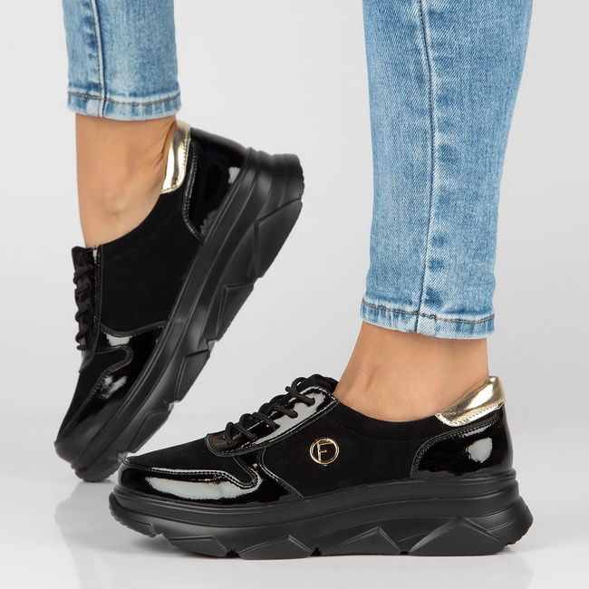 Skórzane Sneakersy Filippo DP3185/23 BK czarne