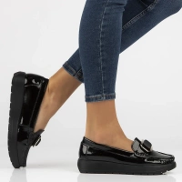 Skórzane mokasyny Filippo DP7056/25 BK L czarne