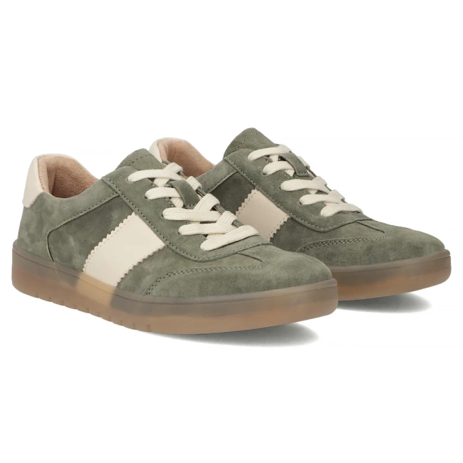 Skórzane sneakersy Filippo DP6770/25 KH zielone