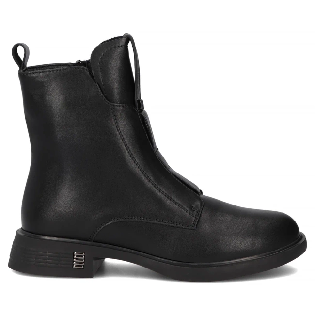 Skórzane botki Filippo DBT7249/25 BK czarne
