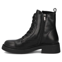 Skórzane botki na obcasie Filippo DBT7151/25 BK czarne