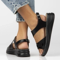 Leather sandals Filippo DS7043/25 BK black