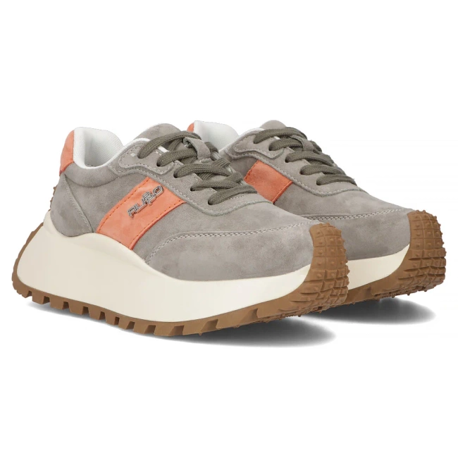 Skórzane sneakersy Filippo DP6785/25 KH OR khaki