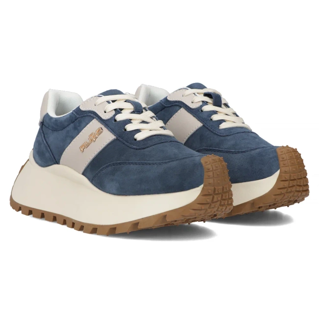 Leather sneakers Filippo DP6785/25 BL blue