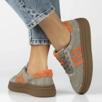 Leather shoes Filippo DP7114/25 KH grey