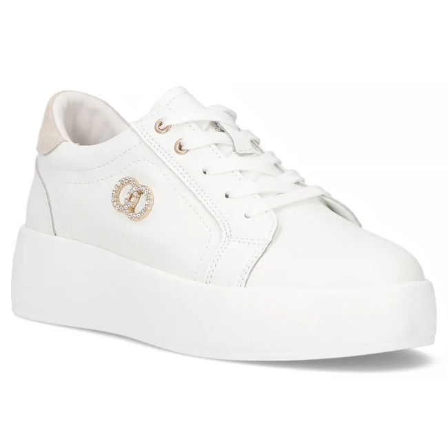 Leather sneakers Filippo DP6721/25 WH white