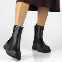 Leather ankle boots Filippo DBT7268/25 BK black