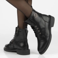 Leather ankle boots Filippo DBT6501/25 BK black