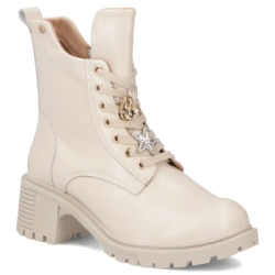 Leather ankle boots Filippo DBT7132/25 BE beige