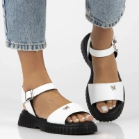 Leather sandals Filippo DS6811/25 WH white