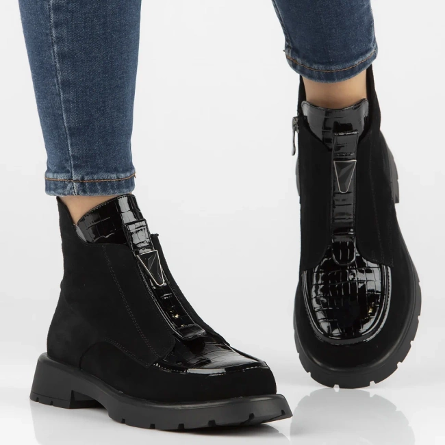 Leather ankle boots Filippo DBT6570/25 BK black