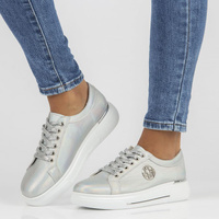 Leather shoes FILIPPO DP3506/22 SI silver