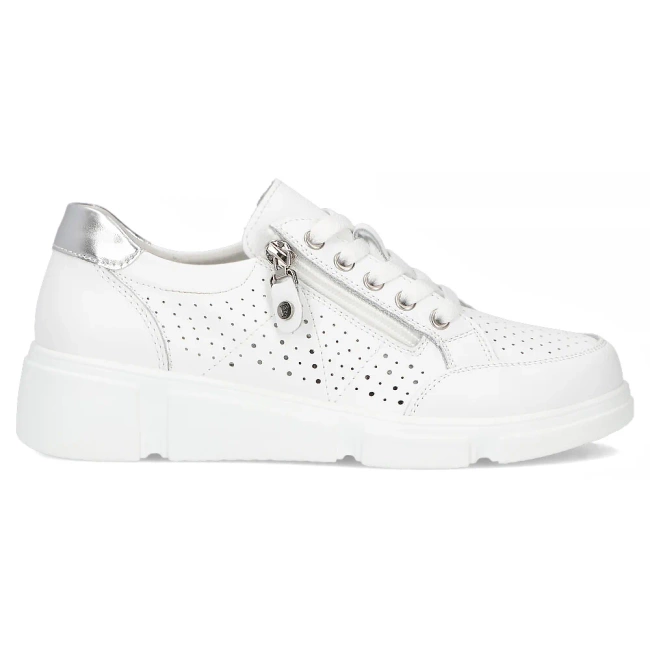 Leather sneakers Filippo DP6702/25 WH white