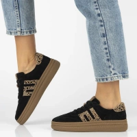 Leather sneakers Filippo DP7114/25 BK LEO black