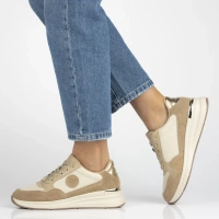 Skórzane sneakersy Filippo DP7106/25 BE beżowe