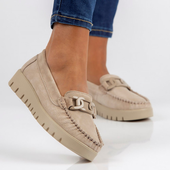 Leather loafers Filippo DP3334/23 BE beige