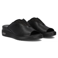 Leather flip-flops Filippo DK6146/24 BK black