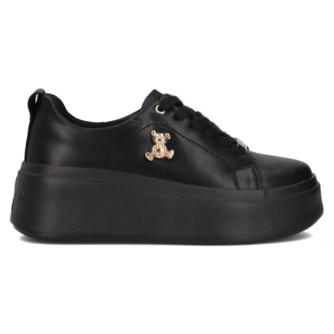 Leather sneakers Filippo DP6246/25 BK black