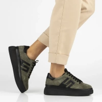 Skórzane sneakersy Filippo DP7175/25 KH khaki