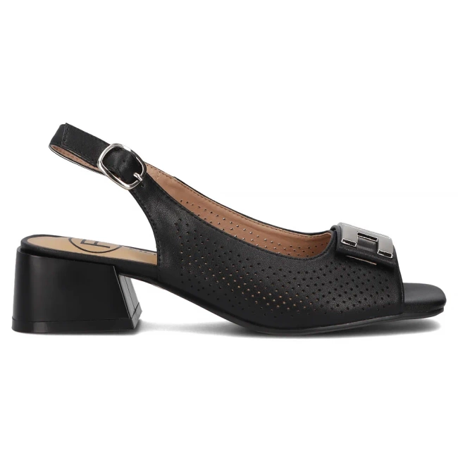 Leather sandals Filippo DS6986/25 BK black