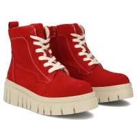 Leather ankle boots Filippo DBT7267/25 RD red