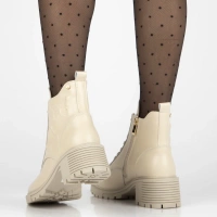 Leather ankle boots Filippo DBT7133/25 BE beige