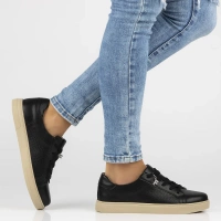 Skórzane półbuty Filippo DP6808/25 BK czarne