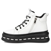 Leather ankle boots Filippo DBT7120/25 WH white