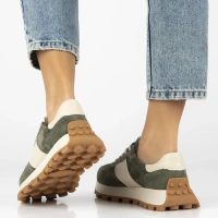 Skórzane sneakersy Filippo DP7112/26 KH khaki