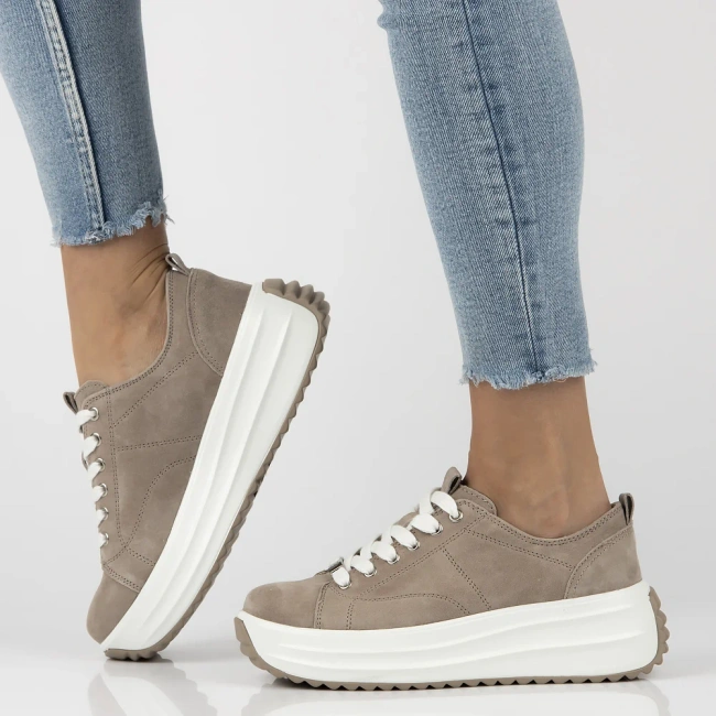 Leather sneakers Filippo DP6795/26 BE beige