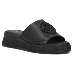 Leather flip-flops Filippo DK6987/25 BK black