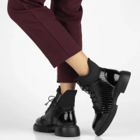 Skórzane botki Filippo DBT7295/25 BK czarne