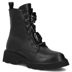 Skórzane botki Filippo DBT7308/25 BK czarne