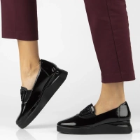 Leather shoes Filippo DP7396/25 BK L black