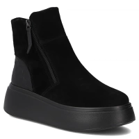 Leather ankle boots DBT7300/25 BK black