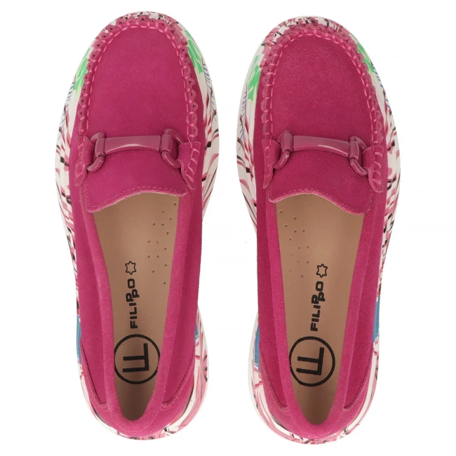 Leather shoes Filippo DP6703/25 FH pink