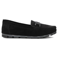 Skórzane mokasyny Filippo DP3630/25 BK czarne