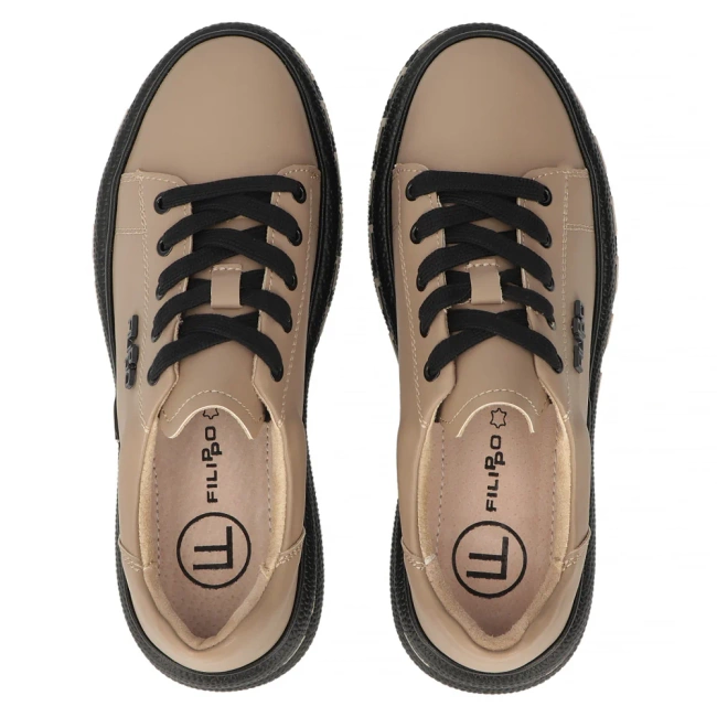 Leather sneakers Filippo DP7119/25 TP taupe