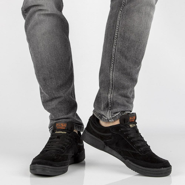 Skórzane buty Filippo MSP2123/22 BK czarne