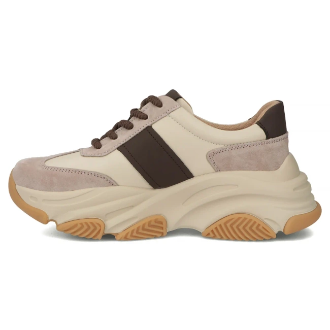 Skórzane sneakersy Filippo DP7113/25 BE beżowe