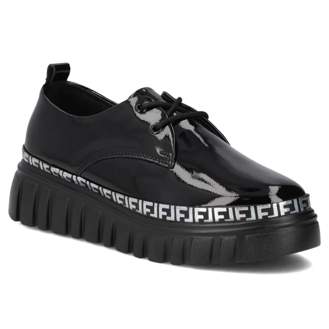 Leather sneakers Filippo DP6846/25 BK L black