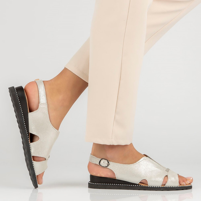 Leather sandals Filippo DS4470/23 SI silver