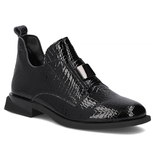 Skórzane botki Filippo DBT6493/25 BK czarne