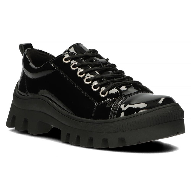 Skórzane półbuty FILIPPO DP3522/22 BK czarne